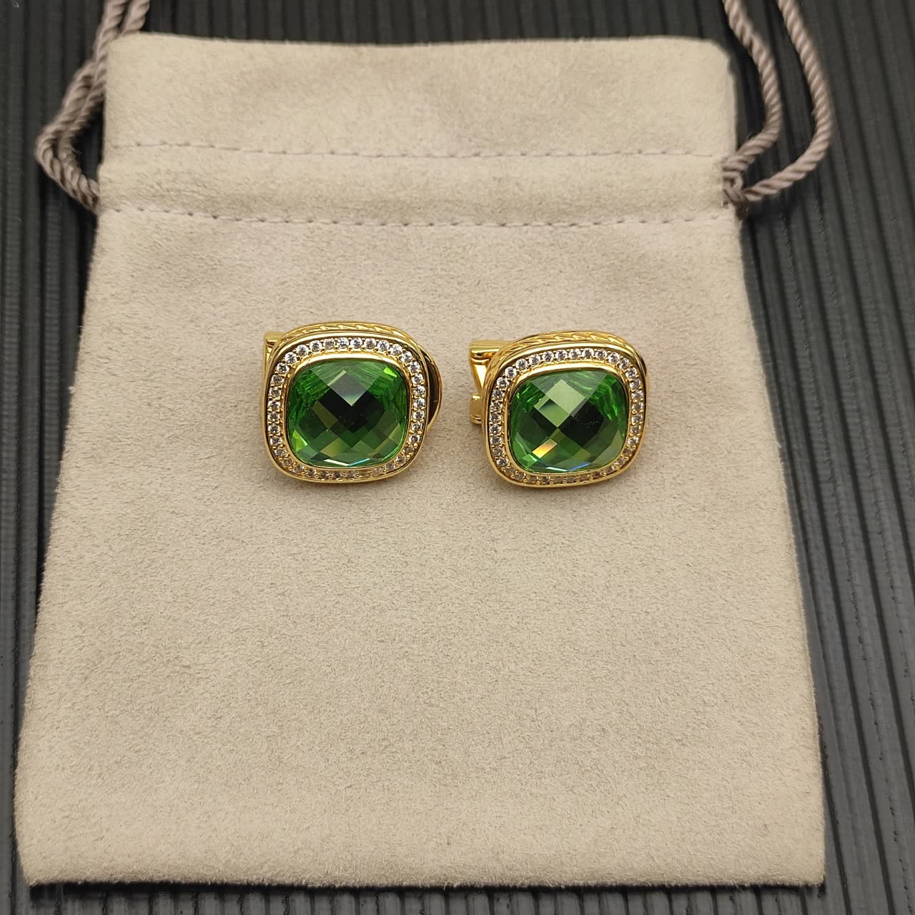 David Yurman Emerald Drop Earrings